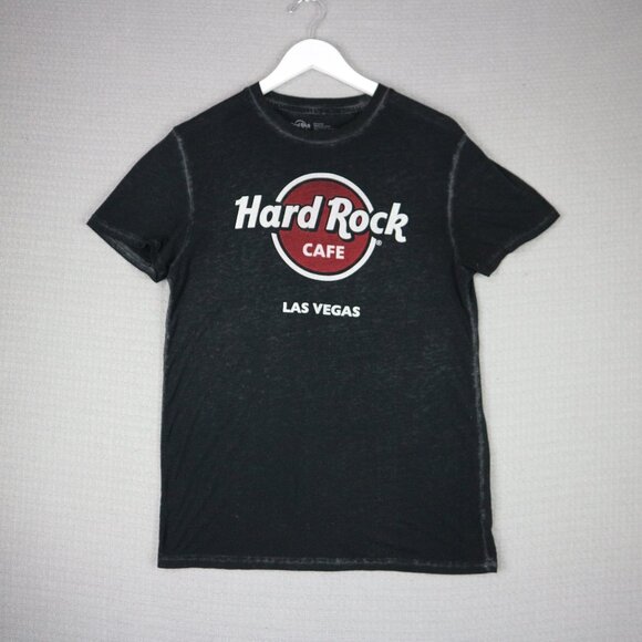 Hard Rock Cafe Stonewashed Black Tee Mens Medium - Picture 1 of 5